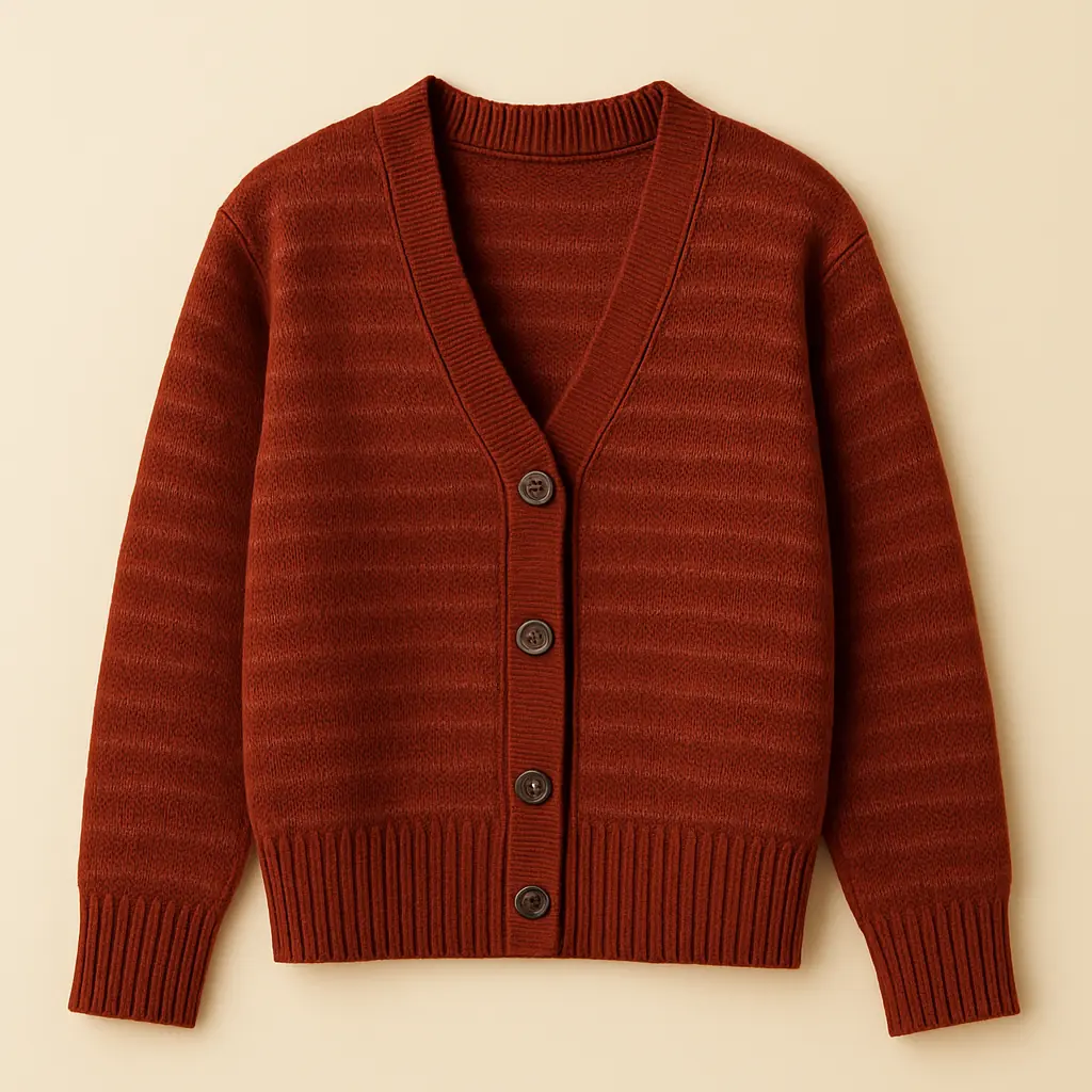 Soulhouette Rhythm Stripe Cardigan - Red