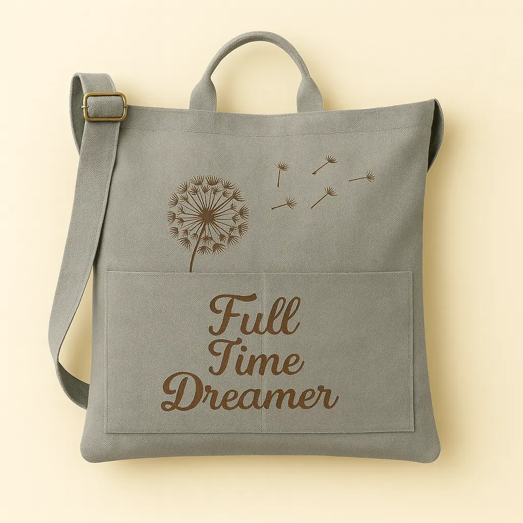Special Tote Bag Full Time Dreamer - Grey