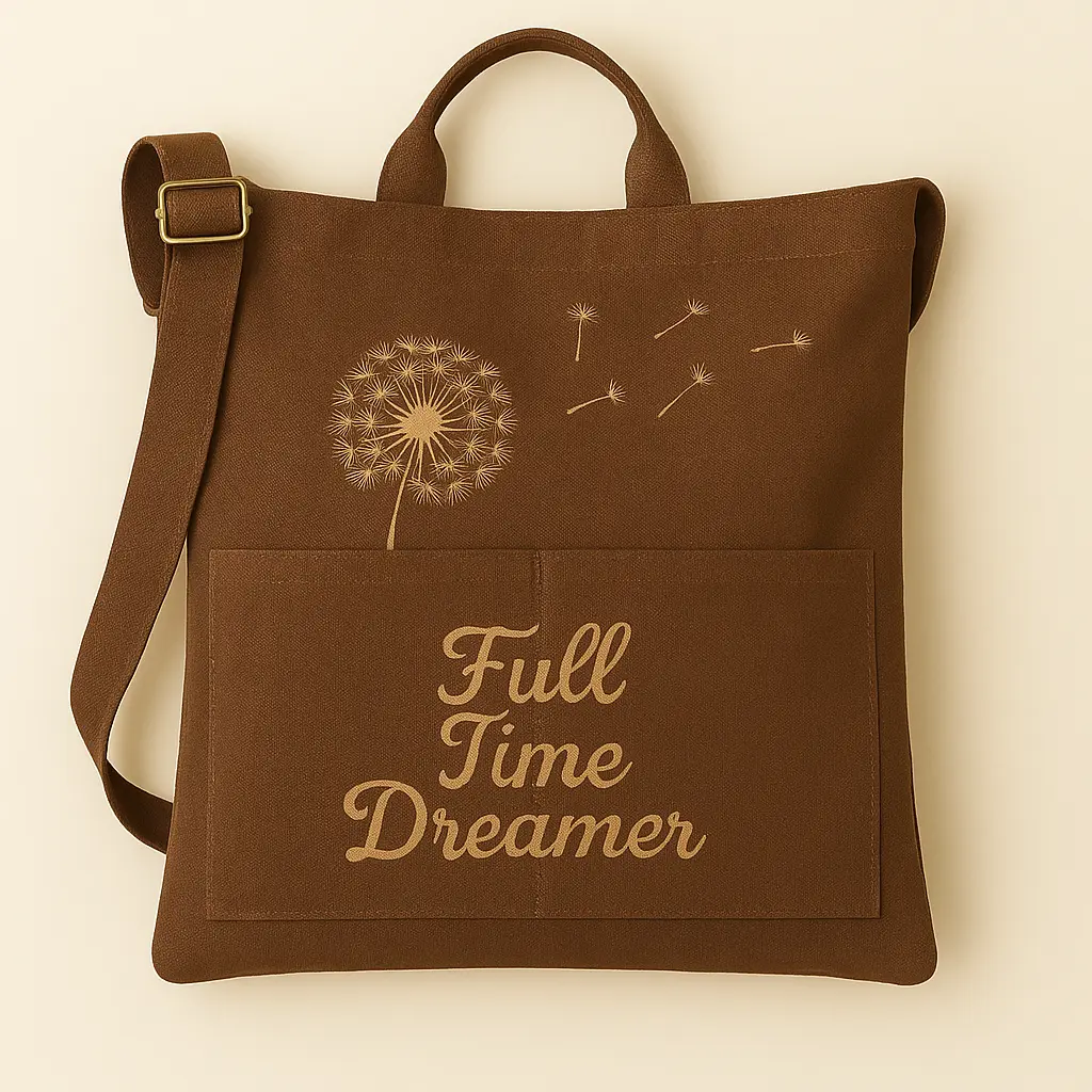 Special Tote Bag Full Time Dreamer - Brown 