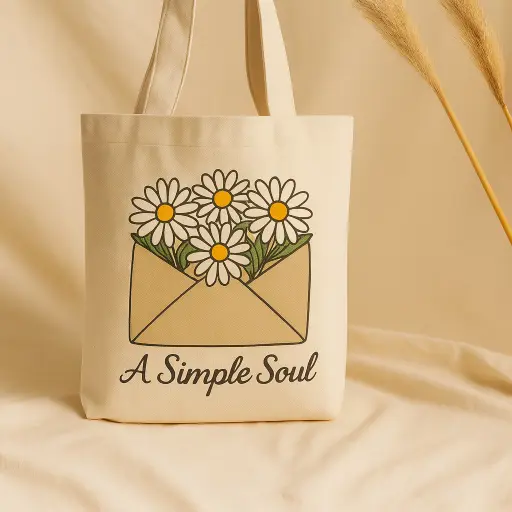 Simple Tote Bag - Daisy