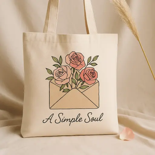 Simple Tote Bag - Rose