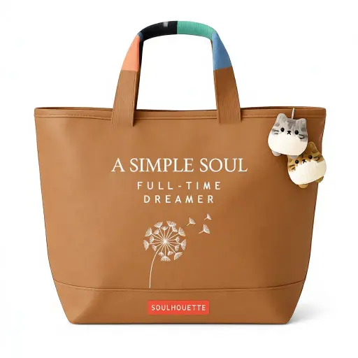 Special Tote Bag Full Time Dreamer - Brown