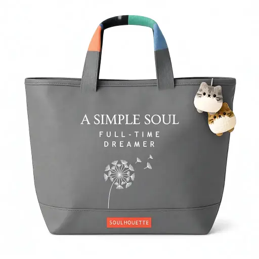 Special Tote Bag Full Time Dreamer - Grey