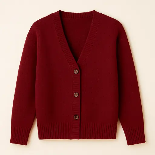 Soulhouette Signature Simple Cardigan – Red