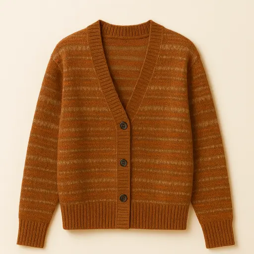 Soulhouette Rhythm Stripe Cardigan - Brown